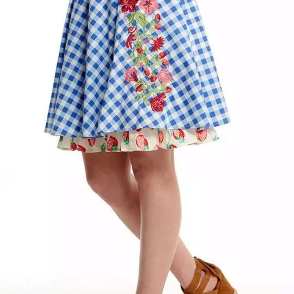 ❌SOLD❌Matilda Jane Dutch Apple blue gingham skirt - Picture 2 of 2